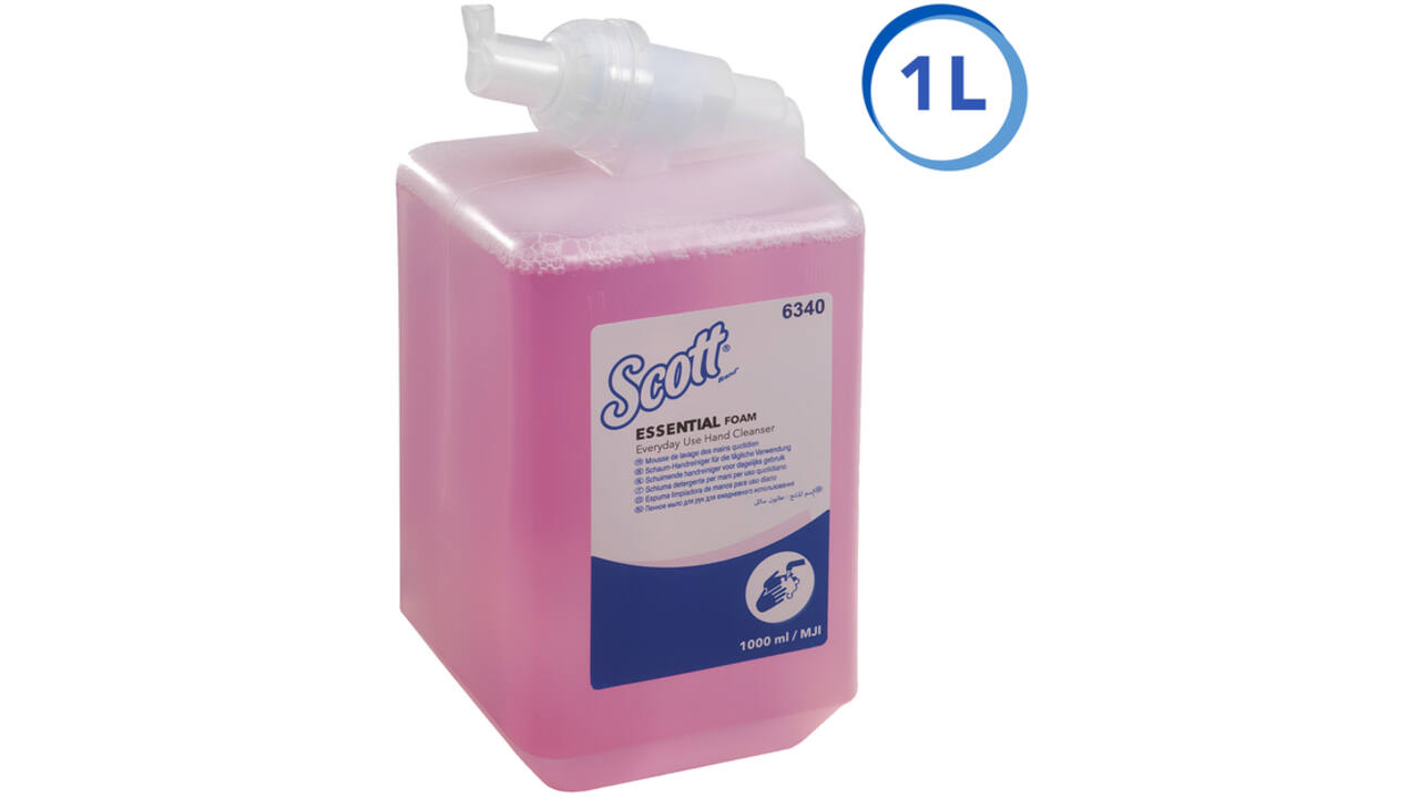 Handzeep Scott Essential foam roze 1000ml 6340