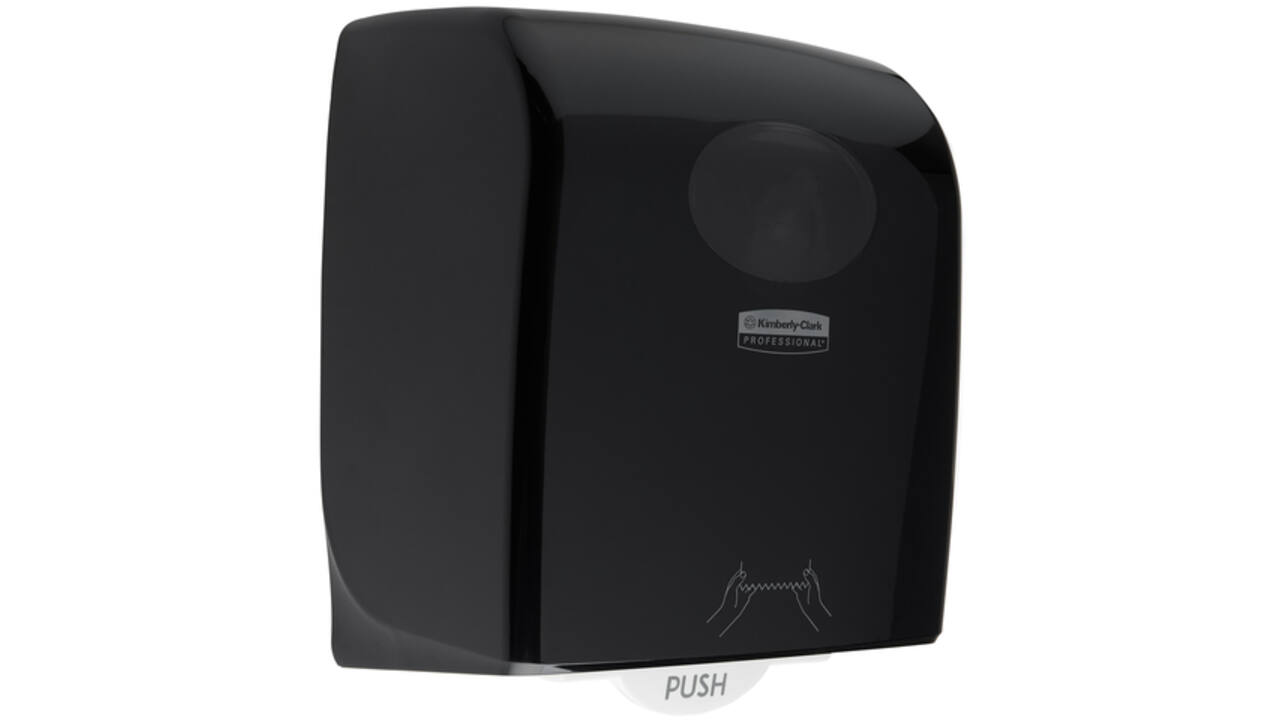 Handdoekroldispenser Aquarius zwart 7376