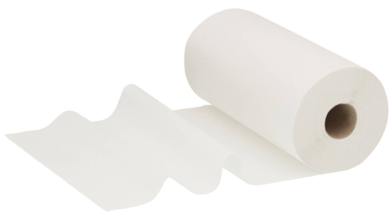 Poetsrol WypAll L10 1-laags 24cmx76m 165vel wit 7236