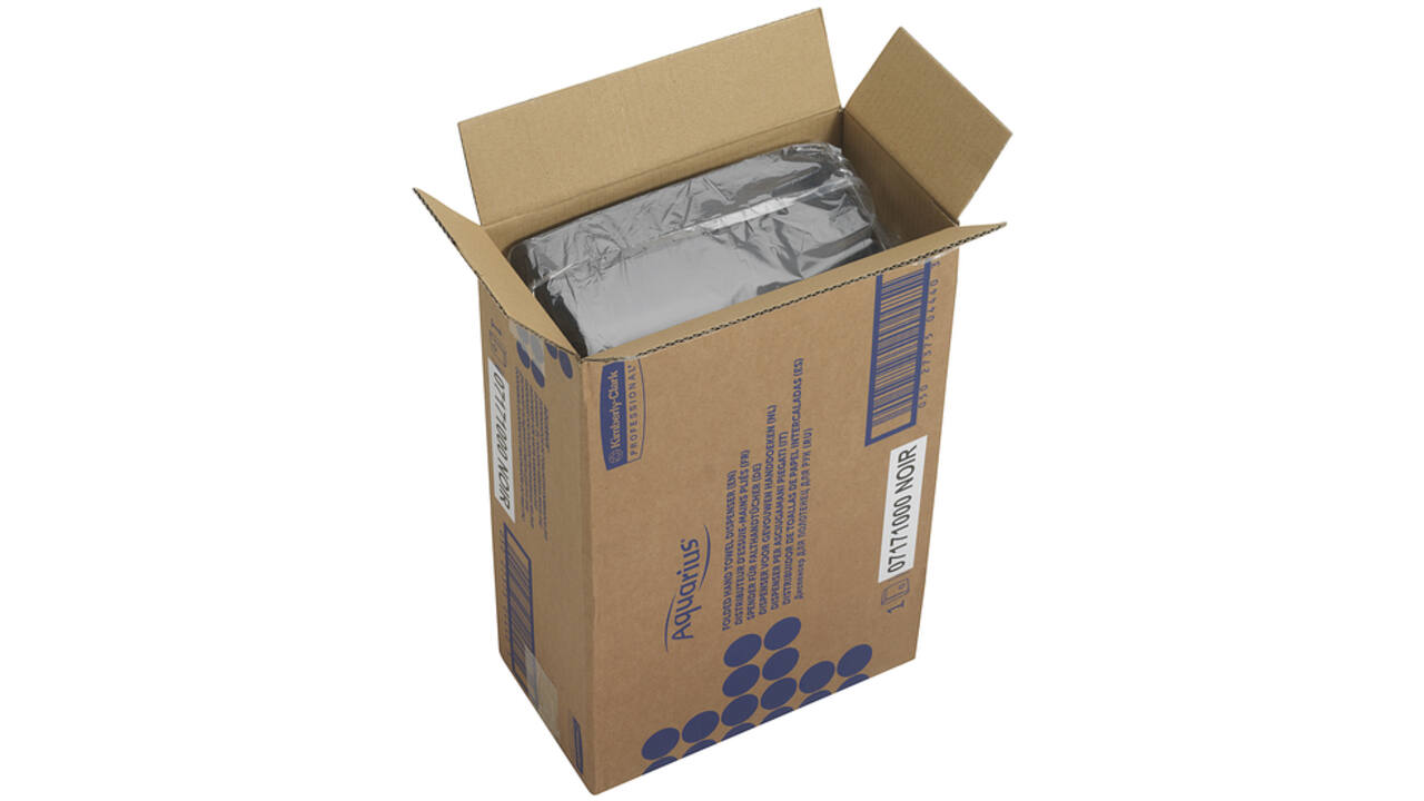 Handdoekdispenser Aquarius voor i-vouw zwart 7171