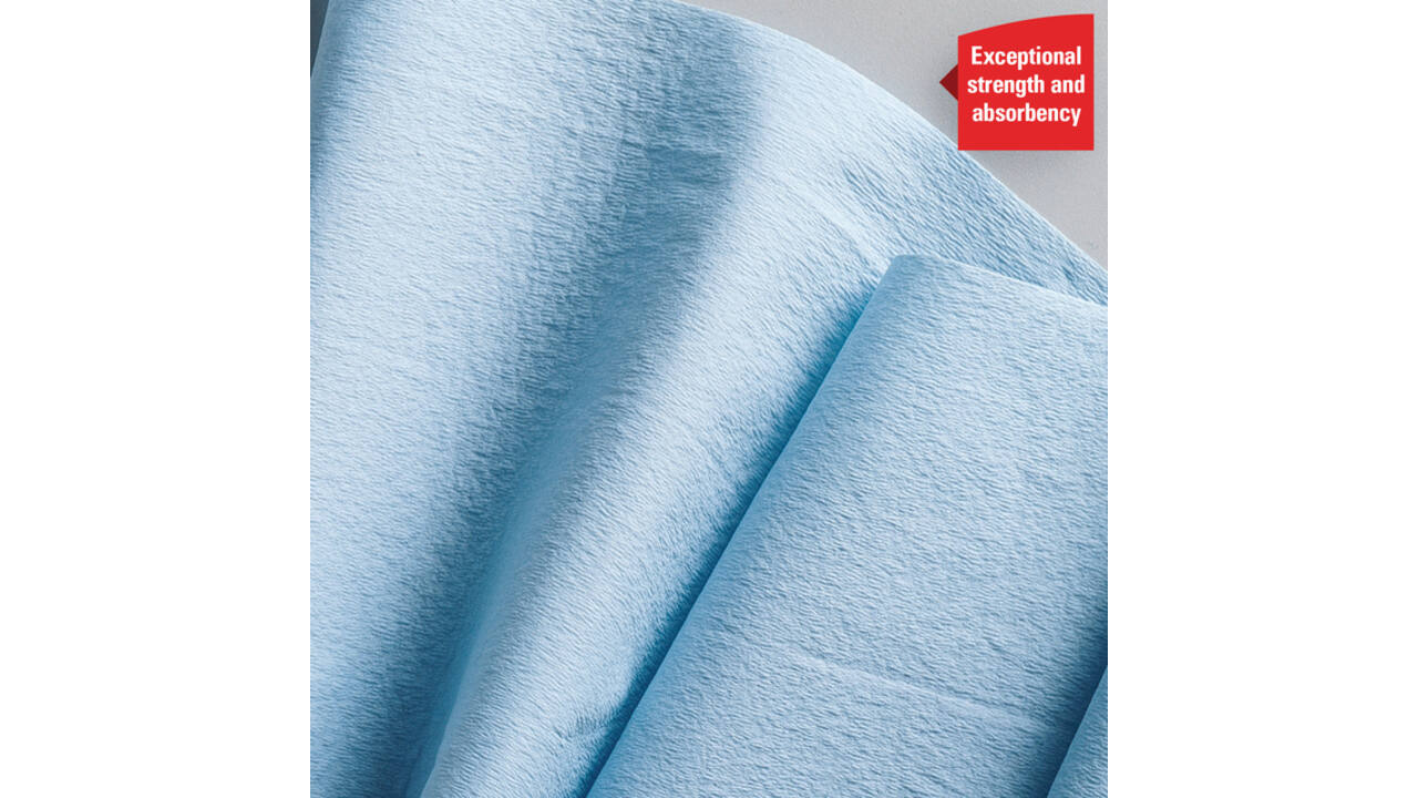Poetsrol WypAll L20 2-laags 32,5cmx190m 500vel blauw 7301