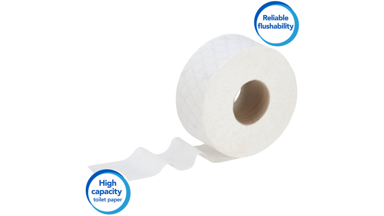 Toiletpapier Scott Essential Jumbo 2-laags 200m wit 8614