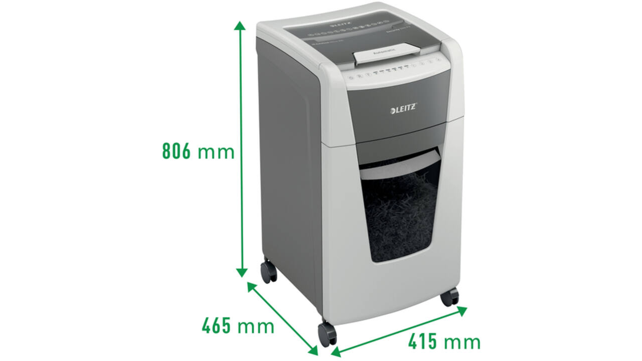 Papiervernietiger Leitz IQ Auto+ Office 300 P5 snippers 2x15mm