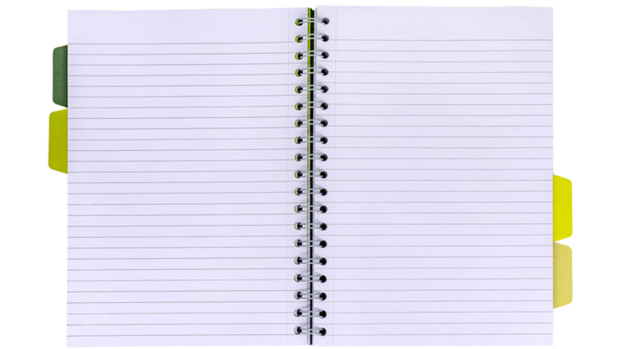 Projectboek Pukka Recycled B5 lijn 4-tabs 200 pagina's 80gr groen