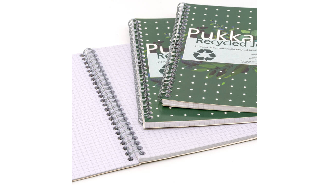 Notitieboek Pukka Jotta A5 ruit 5x5mm 110 pagina's 80gr groen