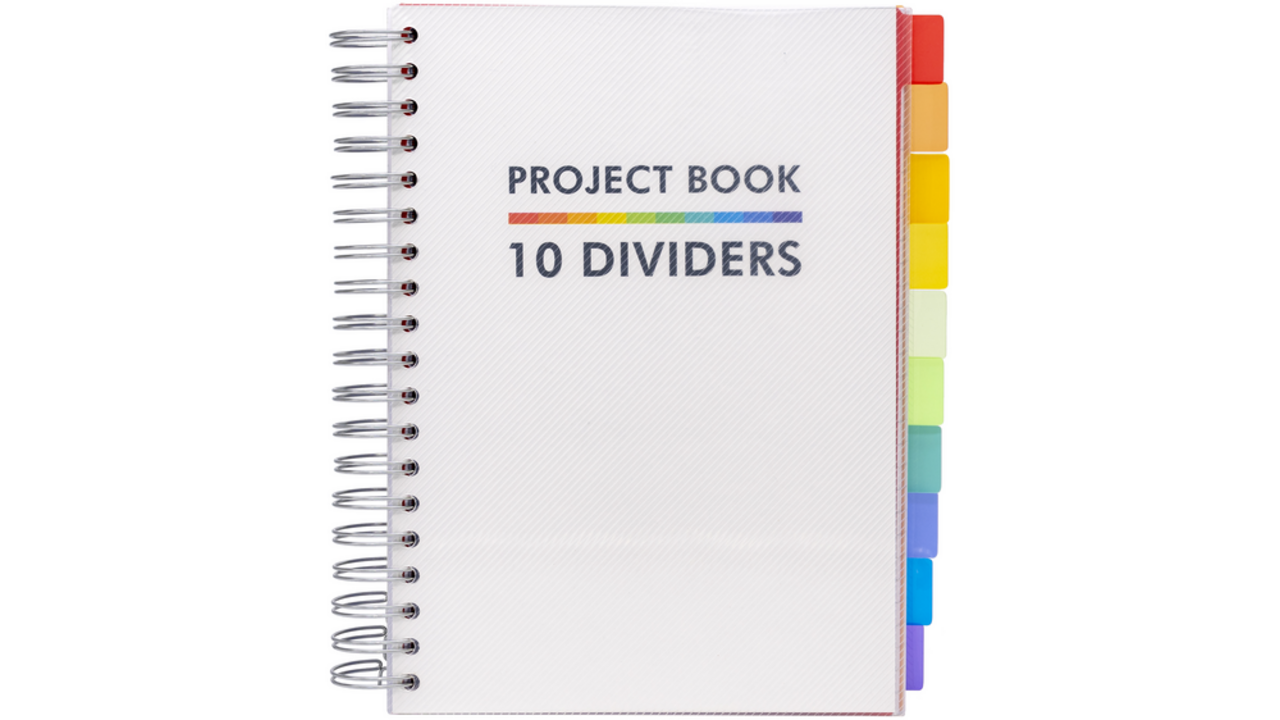 Projectboek Pukka White B5 lijn 10-tabs 400 pagina's 80gr