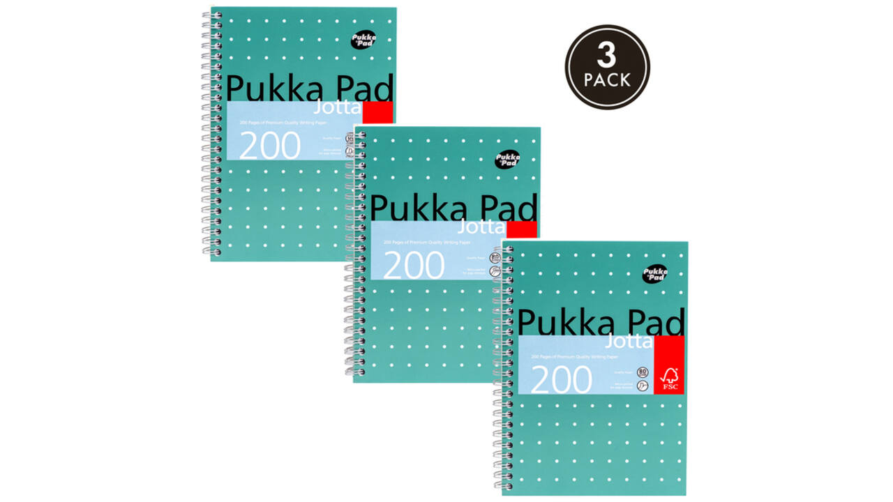 Notitieboek Pukka Jotta A5 lijn 200 pagina's 80gr groen