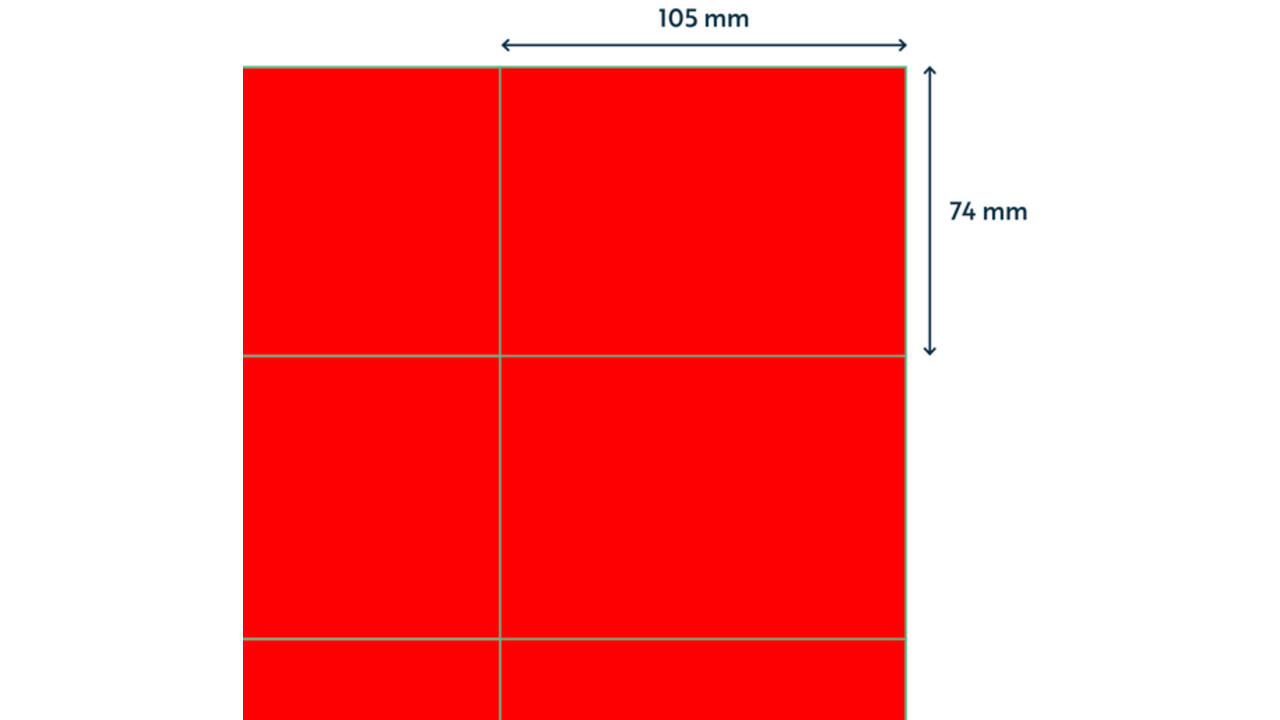 Etiket Rillprint 105x74mm fluorrood 800 etiketten