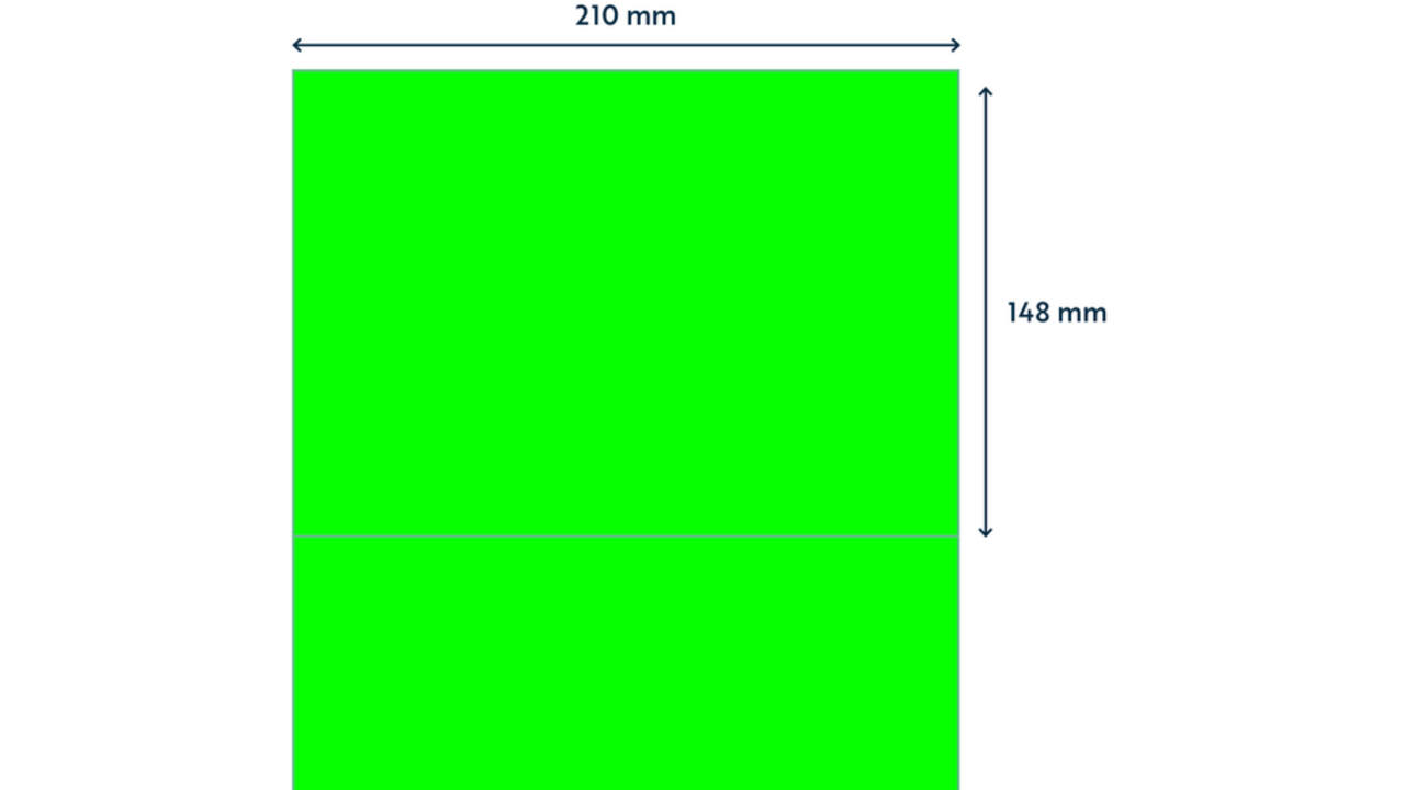 Etiket Rillprint 210x148mm fluorgroen 200 etiketten