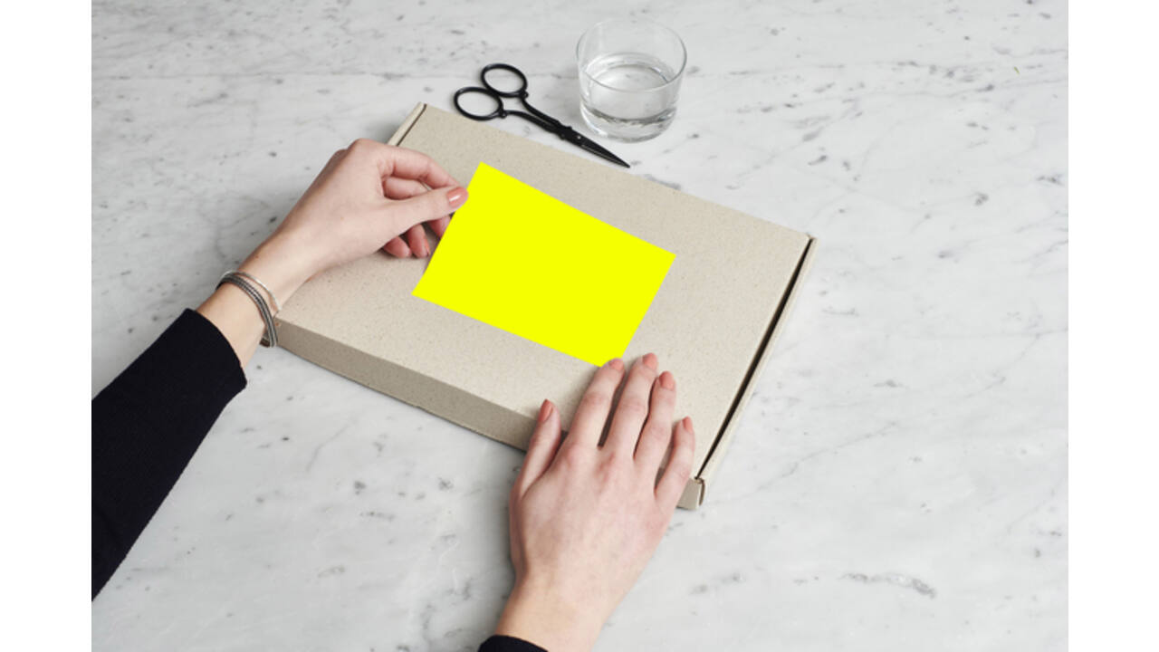 Etiket Rillprint 70x37mm fluorgeel 2400 etiketten