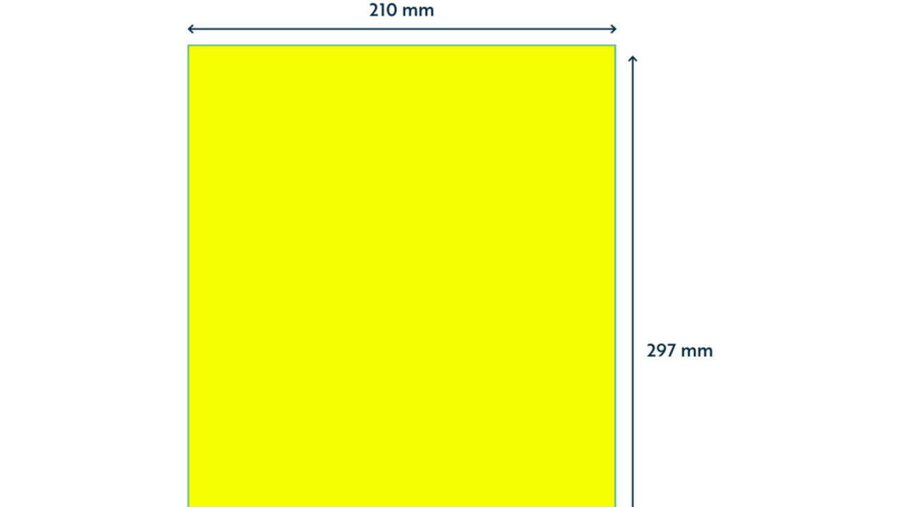 Etiket Rillprint 210x297mm fluorgeel 100 etiketten