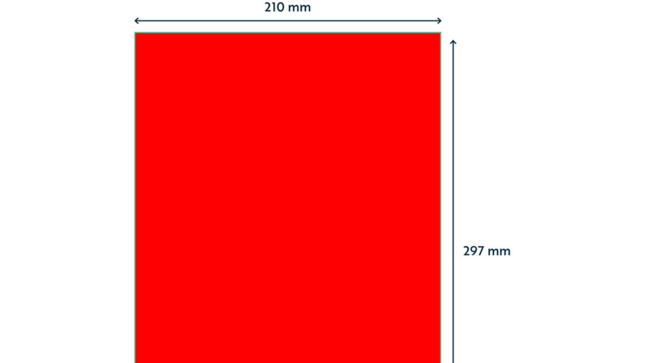 Etiket Rillprint 210x297mm fluorrood 100 etiketten
