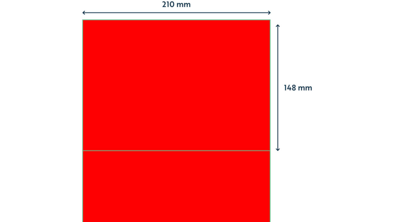 Etiket Rillprint 210x148mm fluorrood 200 etiketten