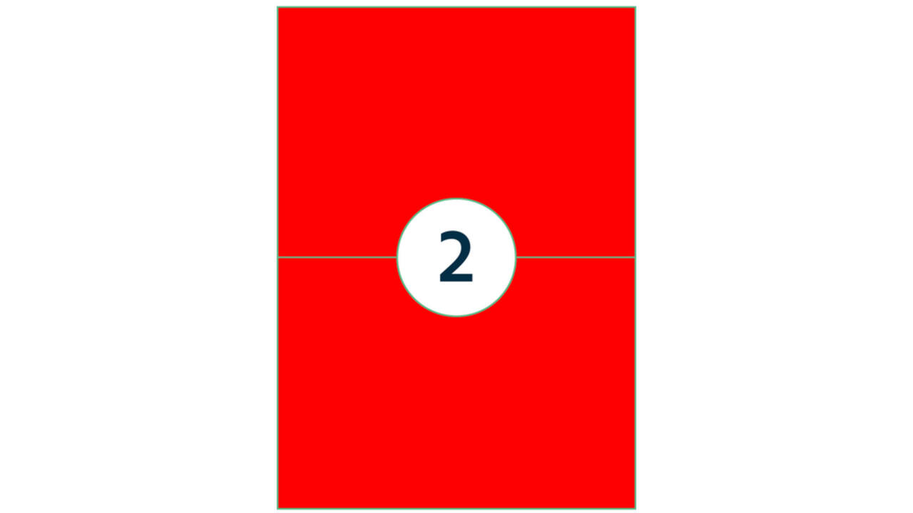 Etiket Rillprint 210x148mm fluorrood 200 etiketten