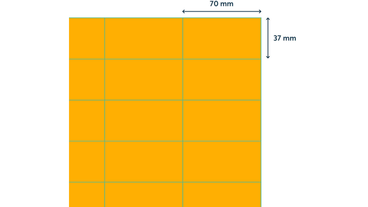 Etiket Rillprint 70x37mm fluororanje 2400 etiketten