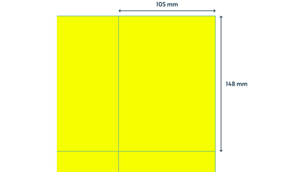 Etiket Rillprint 105x148mm fluorgeel 400 etiketten