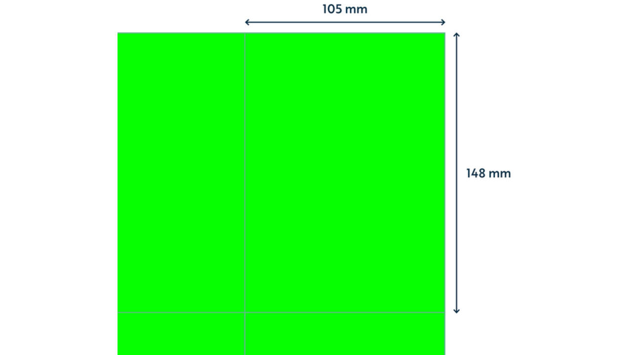 Etiket Rillprint 105x148mm fluorgroen 400 etiketten