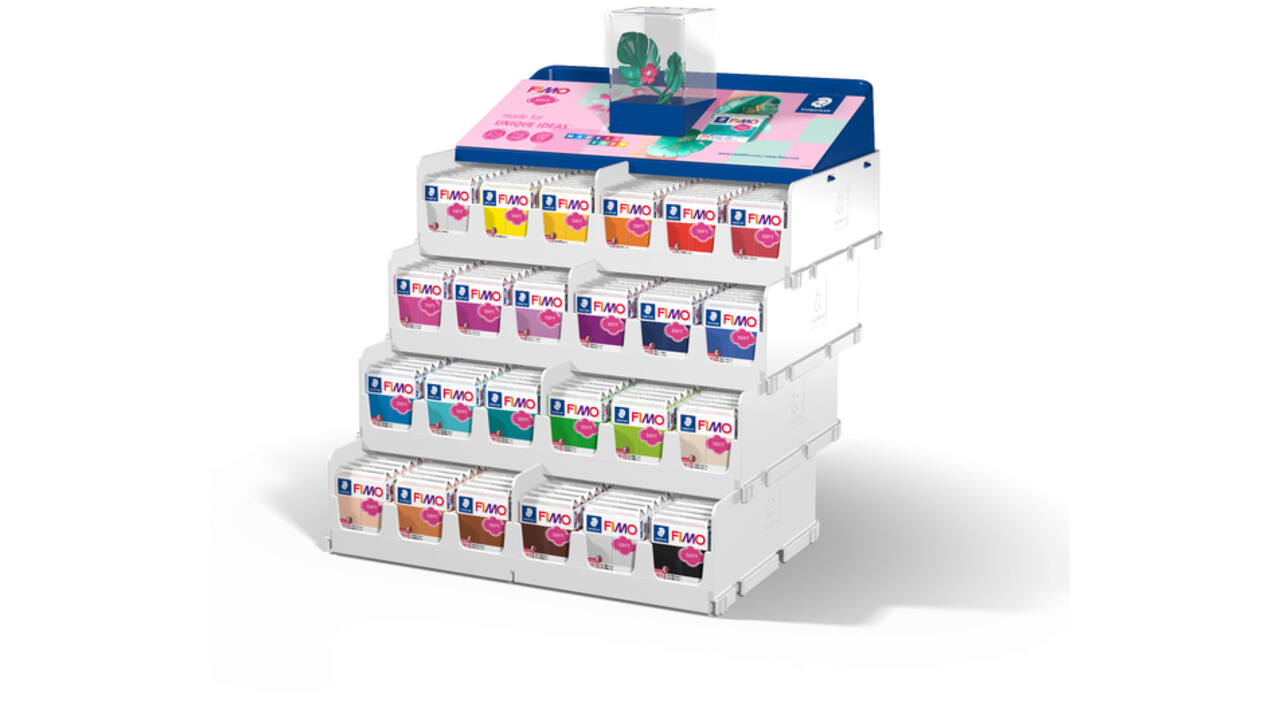 Boetseerklei Fimo soft 57gram display à 288 stuks assorti