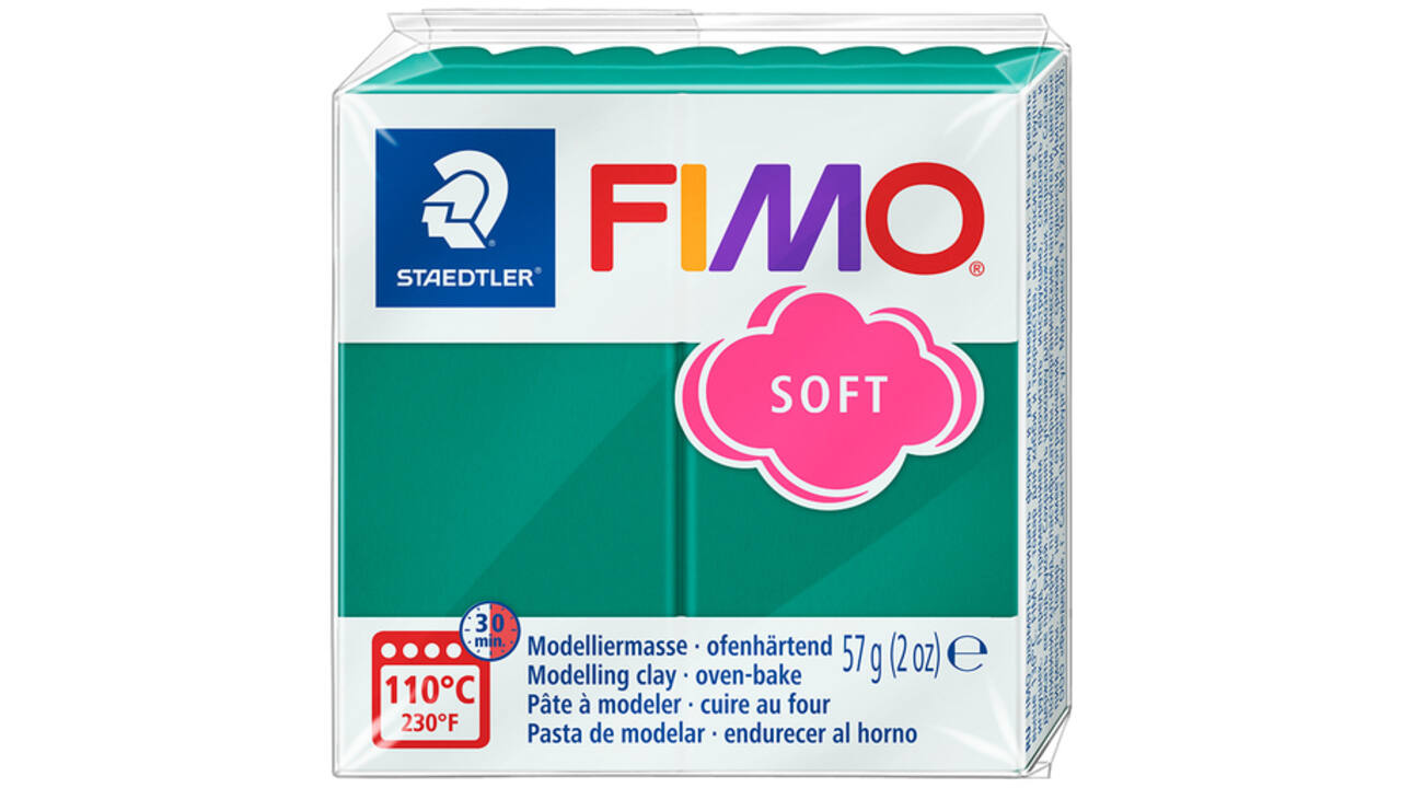 Boetseerklei Fimo soft 57 gram smaragd