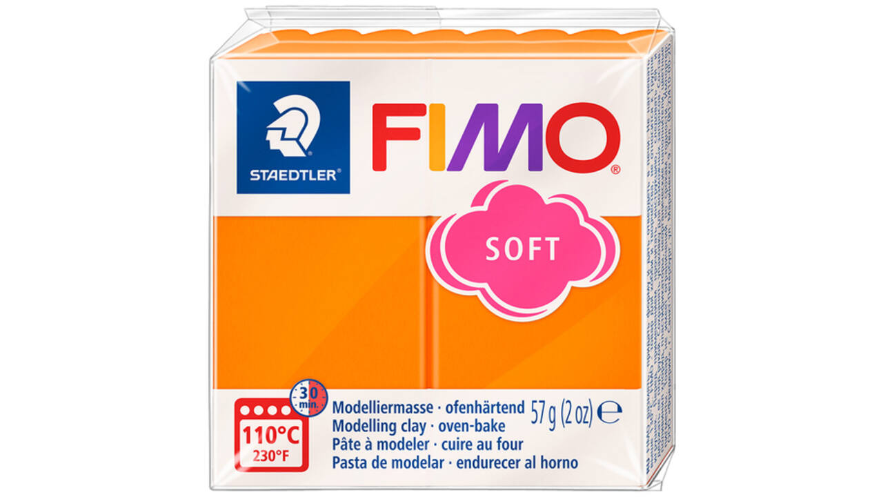 Boetseerklei Fimo soft 57 gram mandarijn