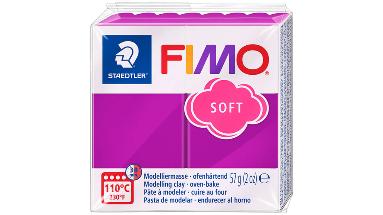 Boetseerklei Fimo soft 57 gram purperviolet