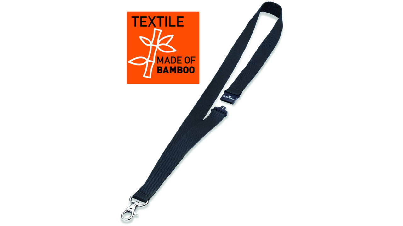 Textielkoord Durable ECO met karabijnhaak 10 stuks