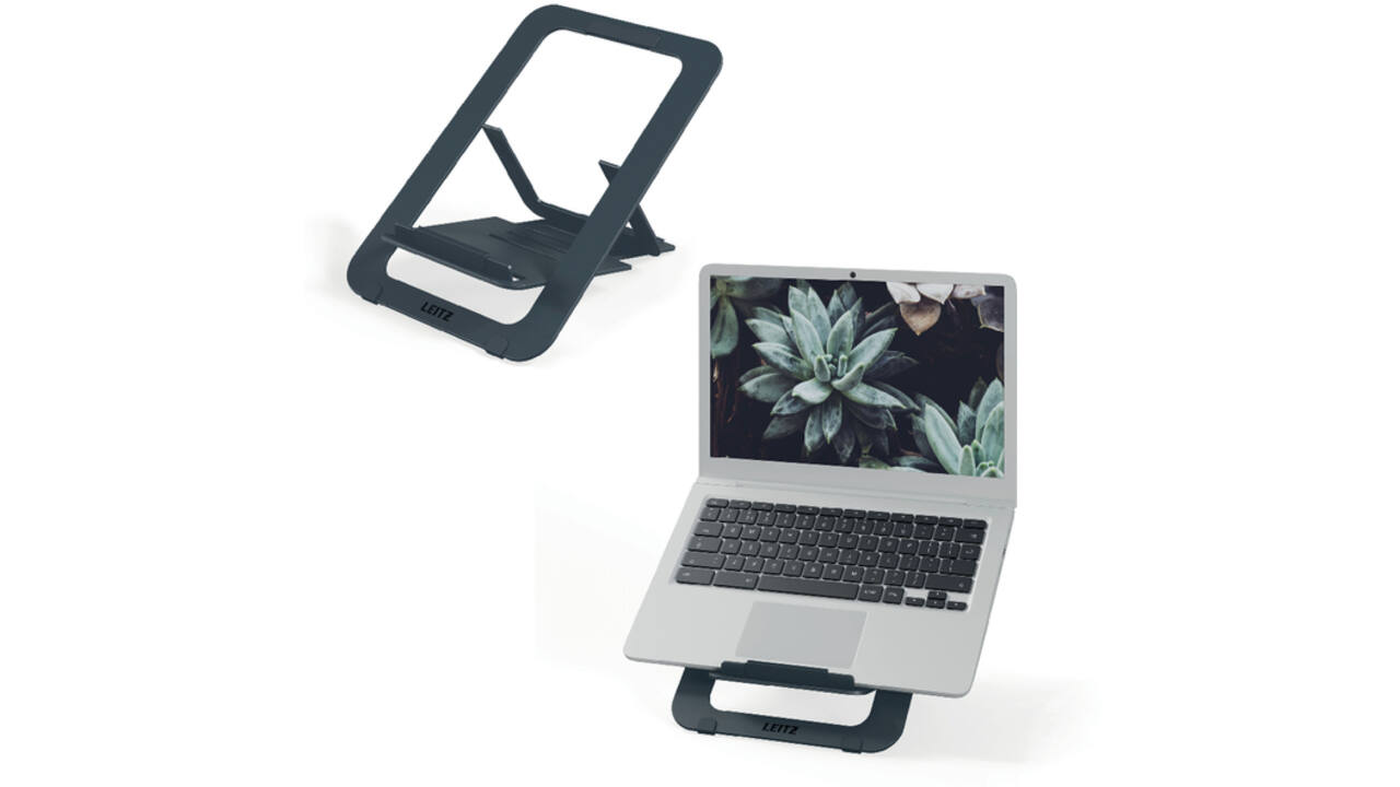 Laptopstandaard Leitz Ergo Aluminium plat verstelbaar