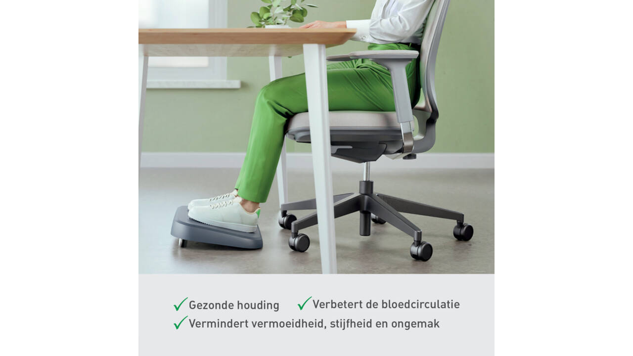 Voetensteun Leitz Ergo verstelbaar gerecycled grijs