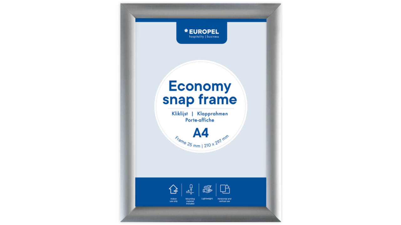 Kliklijst Europel Economy A4 zilver