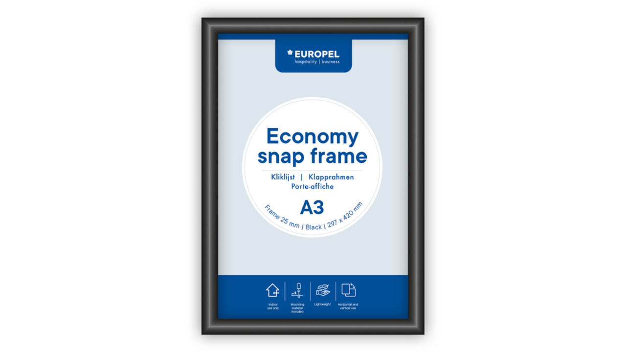 Kliklijst Europel Economy A3 zwart