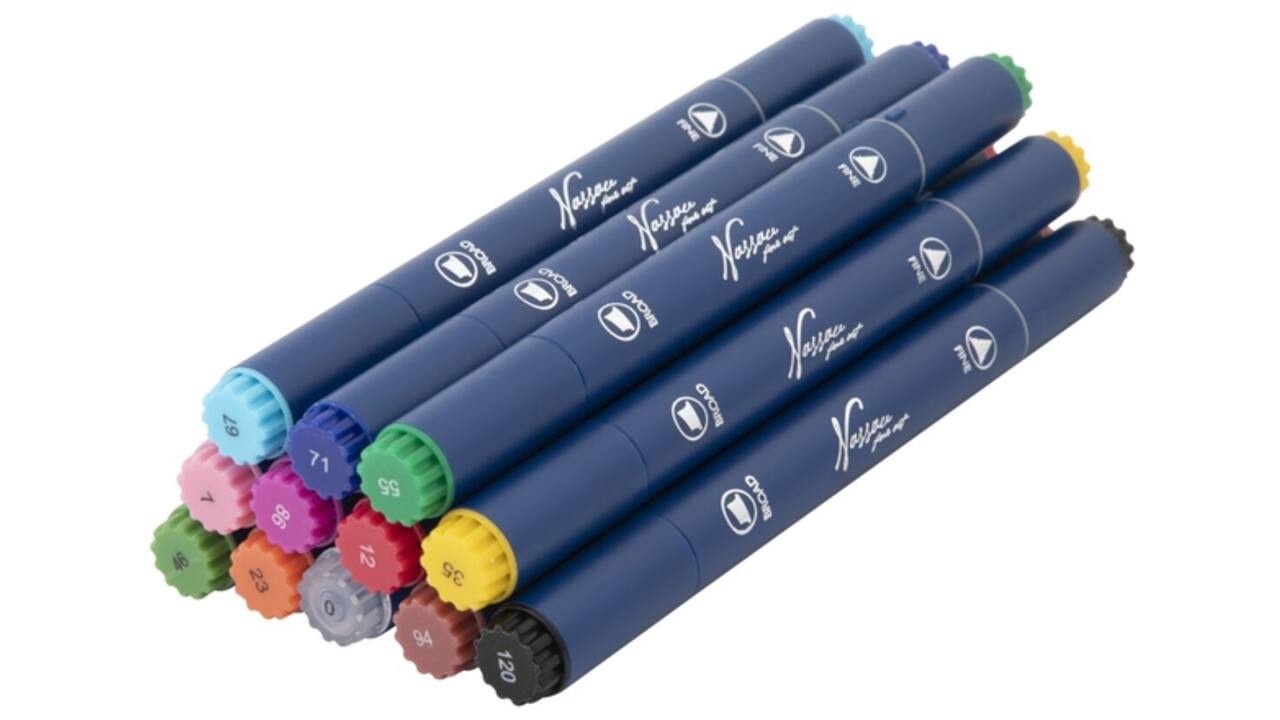 Alcoholmarkers Nassau Arts duopunt set à 12 kleuren