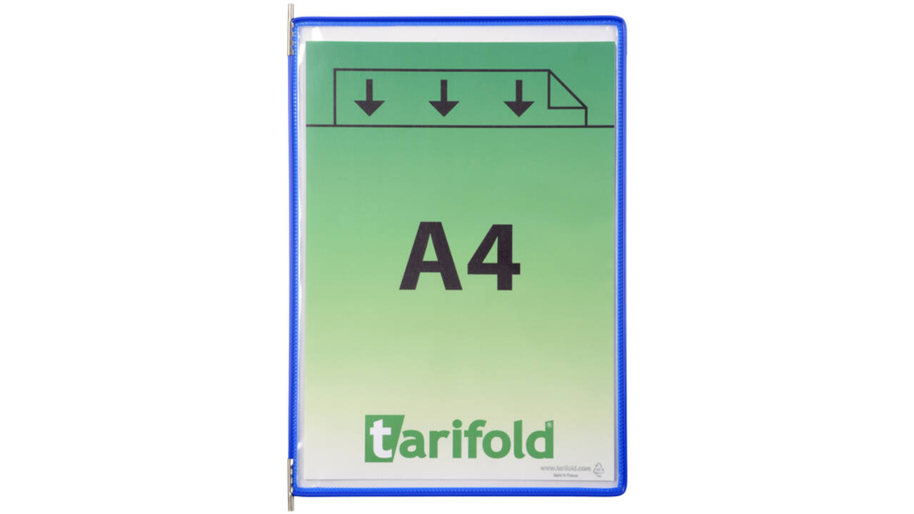 Zichtpaneel Tarifold A4 verticaal blauw 10 stuks