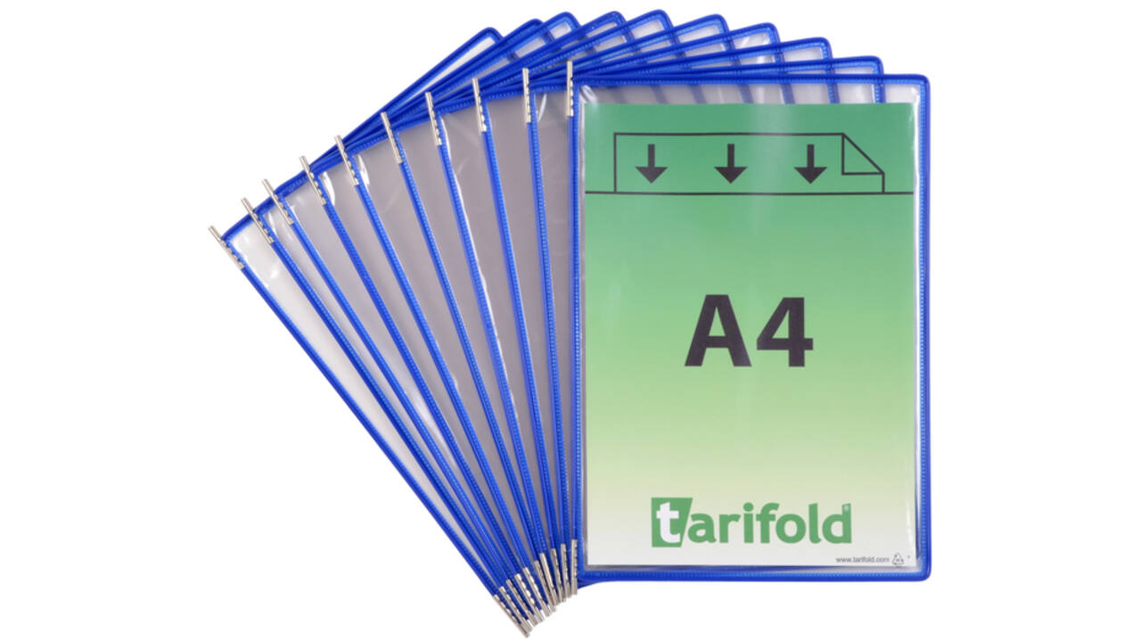 Zichtpaneel Tarifold A4 verticaal blauw 10 stuks