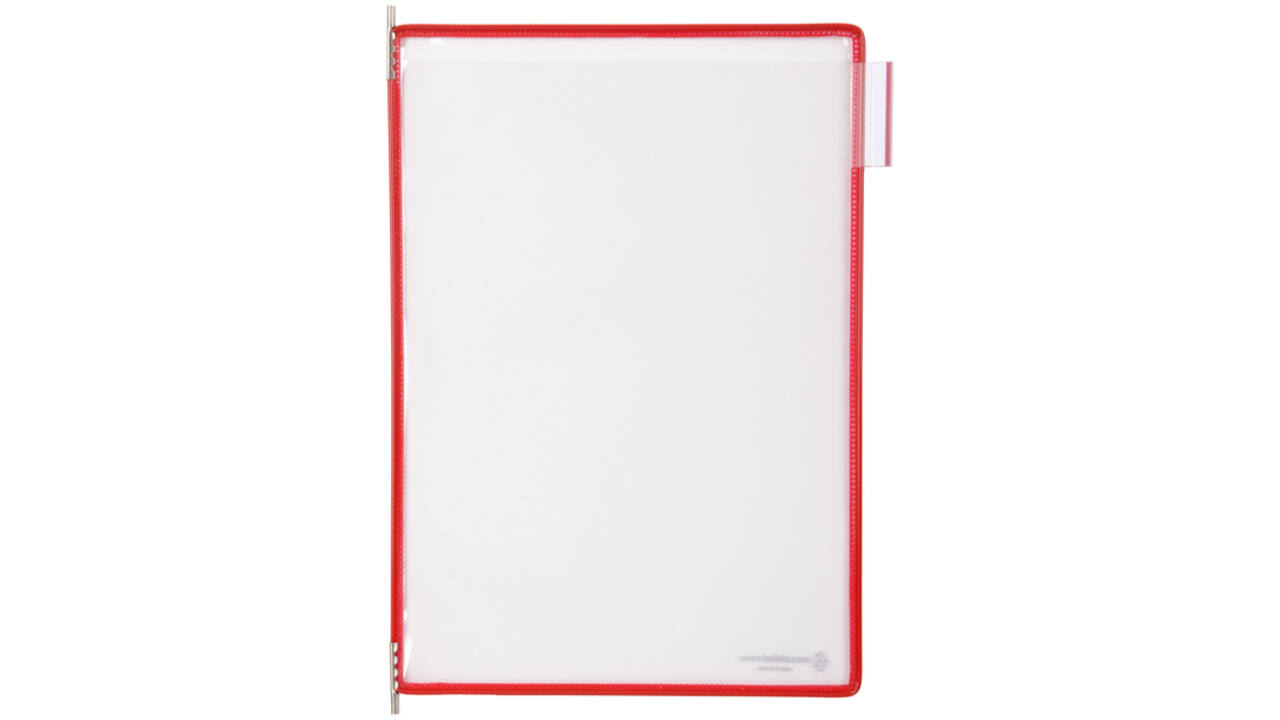 Zichtpaneel Tarifold A4 verticaal rood 10 stuks