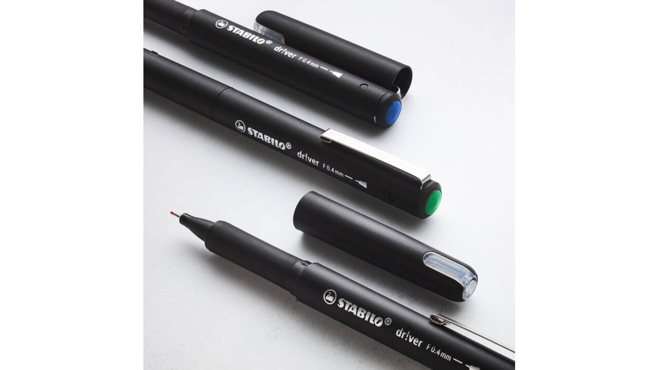Fineliner STABILO dr!ver fijn zwart