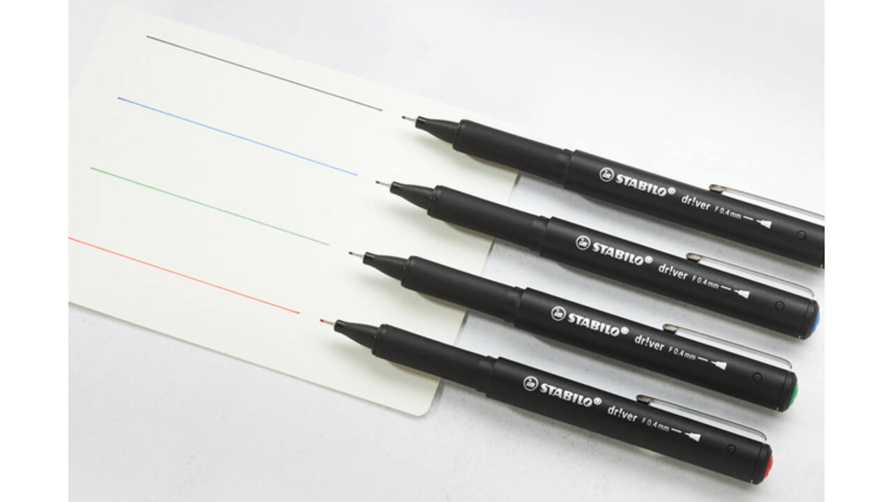 Fineliner STABILO dr!ver fijn zwart