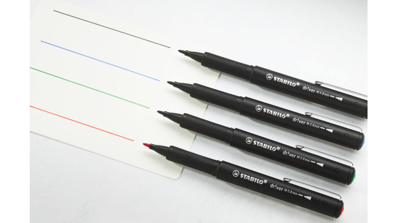 Fineliner STABILO dr!ver medium blauw