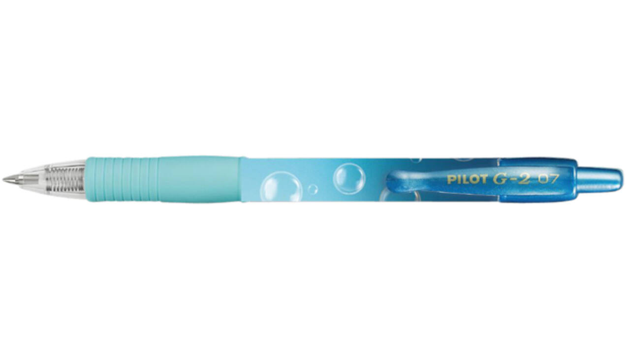 Gelschrijver PILOT G-2 Bubble blauw medium blauwschrijvend