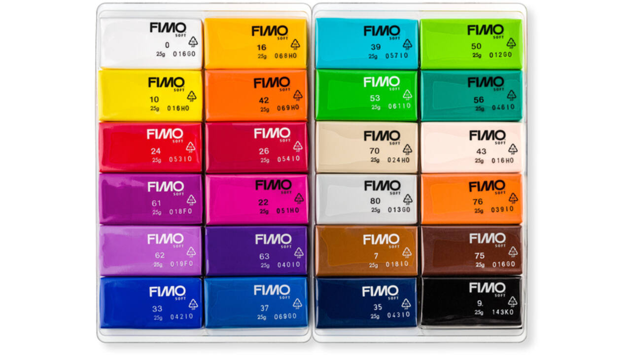 Boetseerklei Fimo soft set colour pack 24 kleuren
