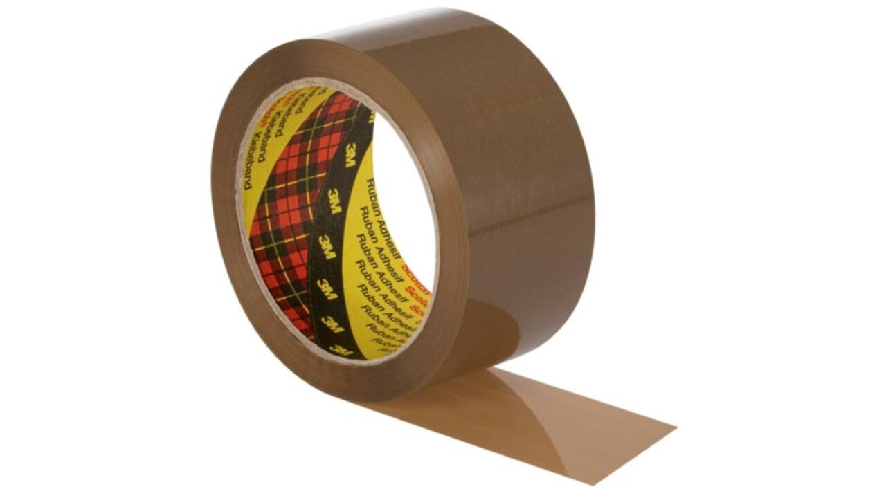 Verpakkingstape Scotch 371 48mmx66m bruin PP