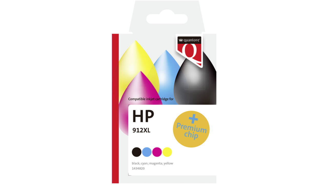 Inktcartridge Quantore alternatief tbv Hp 912XL 3YP34AE hc zw+3 kl