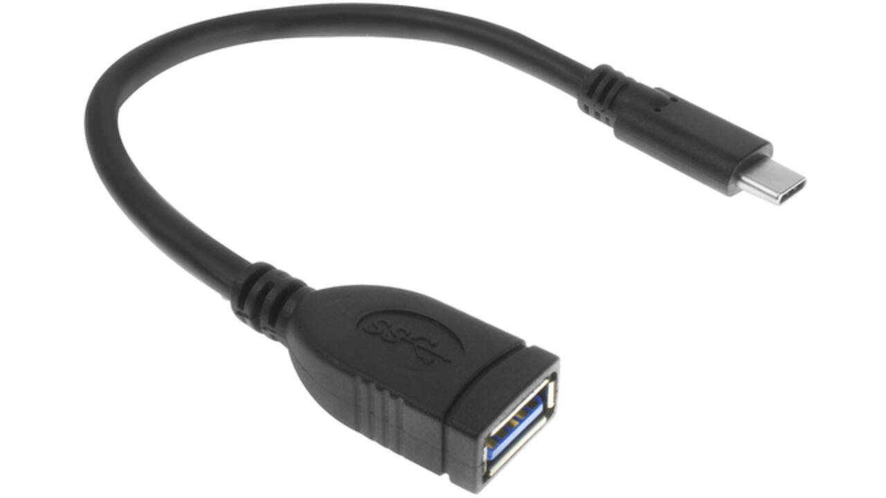 Kabel ACT USB 3.0 OTG USB-C male naar USB-A female