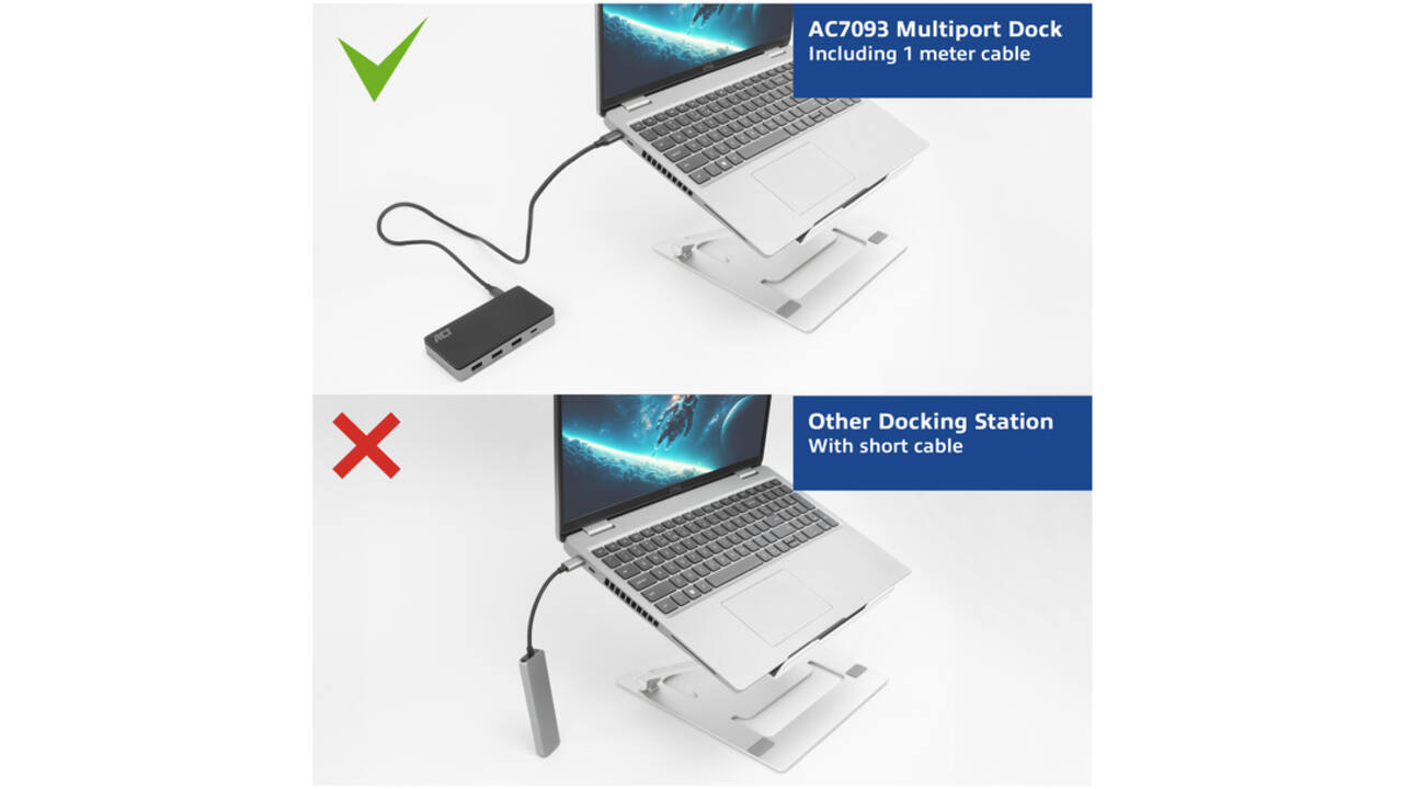 Dockingstation ACT USB-C 4K MST voor 2 HDMI monitoren