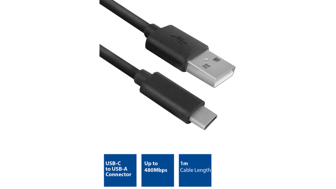 Kabel ACT USB 2.0 USB-A naar USB-C 1 meter