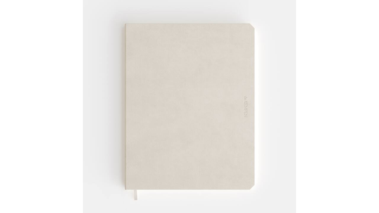 Notitieboek de KEMPEN Cotton Vanilla 171x220mm blanco 192 pagina's 90gr wit