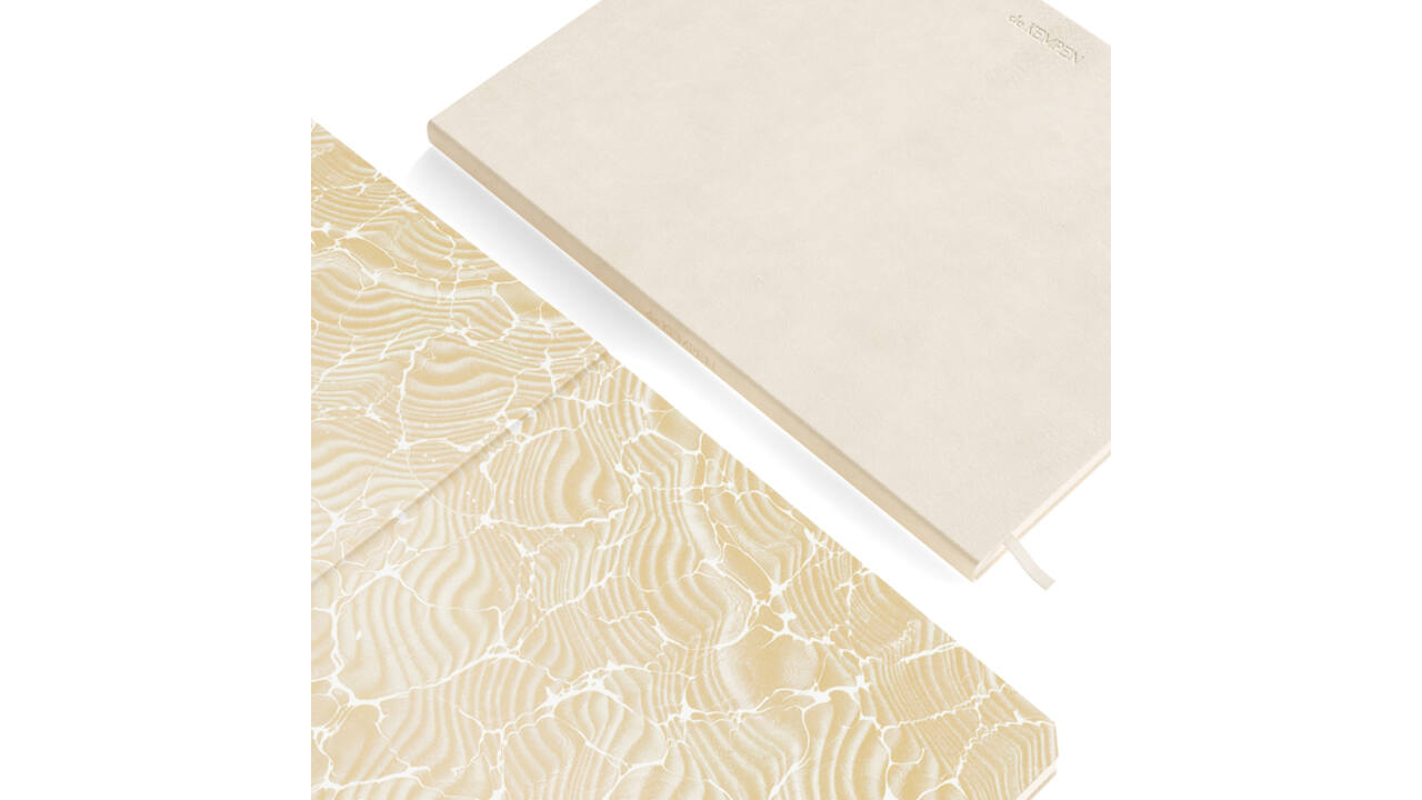 Notitieboek de KEMPEN Cotton Vanilla 171x220mm blanco 192 pagina's 90gr wit