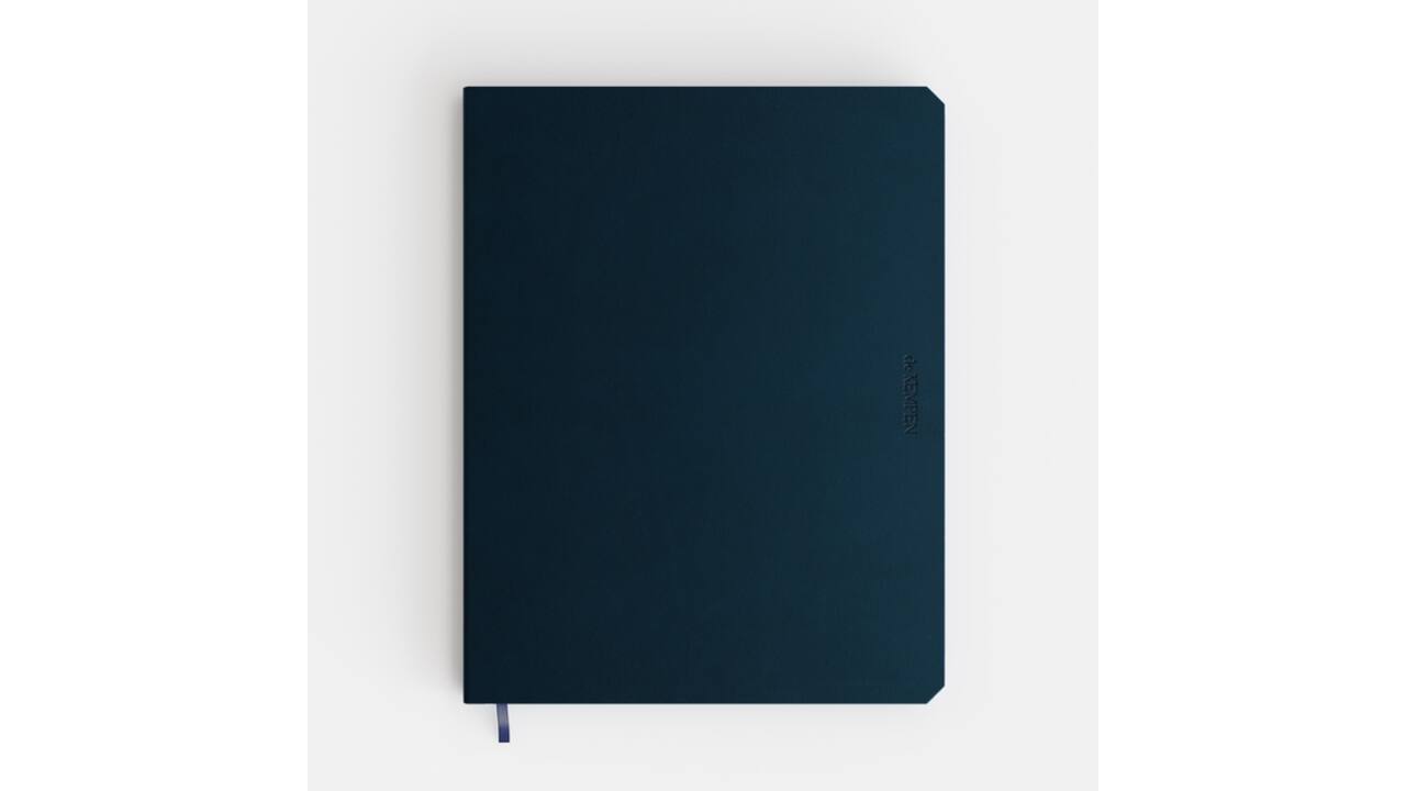 Notitieboek de KEMPEN Silence 171x220mm blanco 192 pagina's 90gr donkerblauw