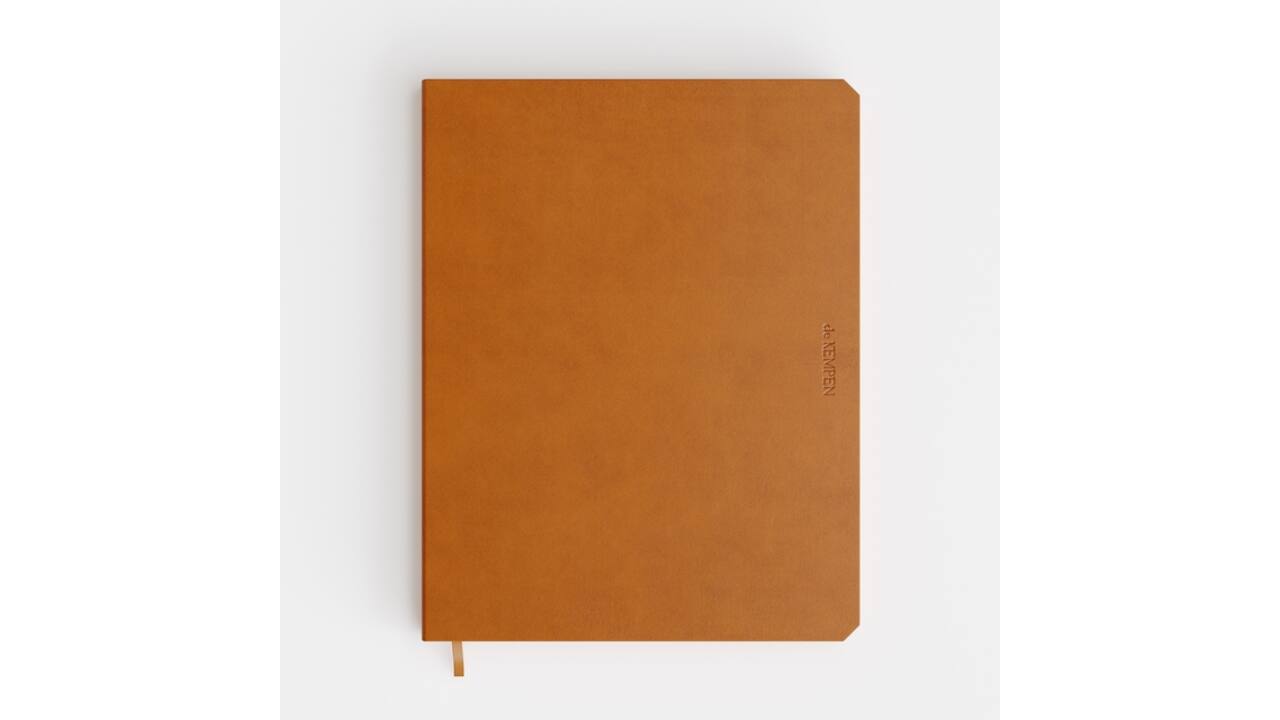 Notitieboek de KEMPEN Atlas 171x220mm blanco 192 pagina's 90gr bruin