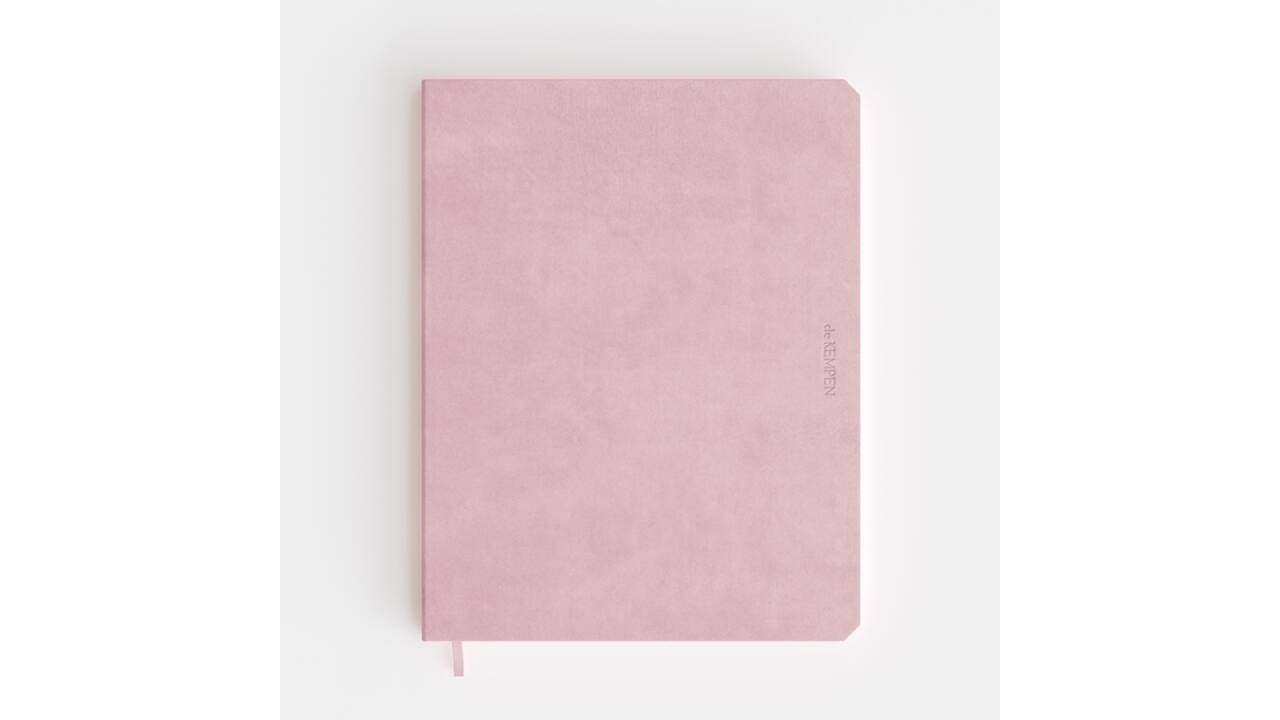 Notitieboek de KEMPEN Brut 171x220mm blanco 192 pagina's 90gr roze