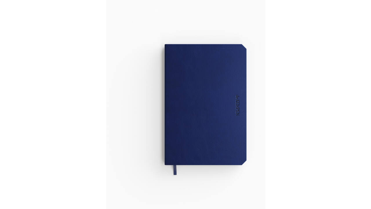 Notitieboek de KEMPEN Silence 110x160mm blanco 160 pagina's 90gr donkerblauw